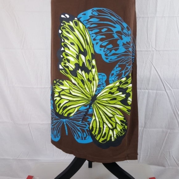 Girls Route 66 brown and blue maxi dress - Picture 3 of 6